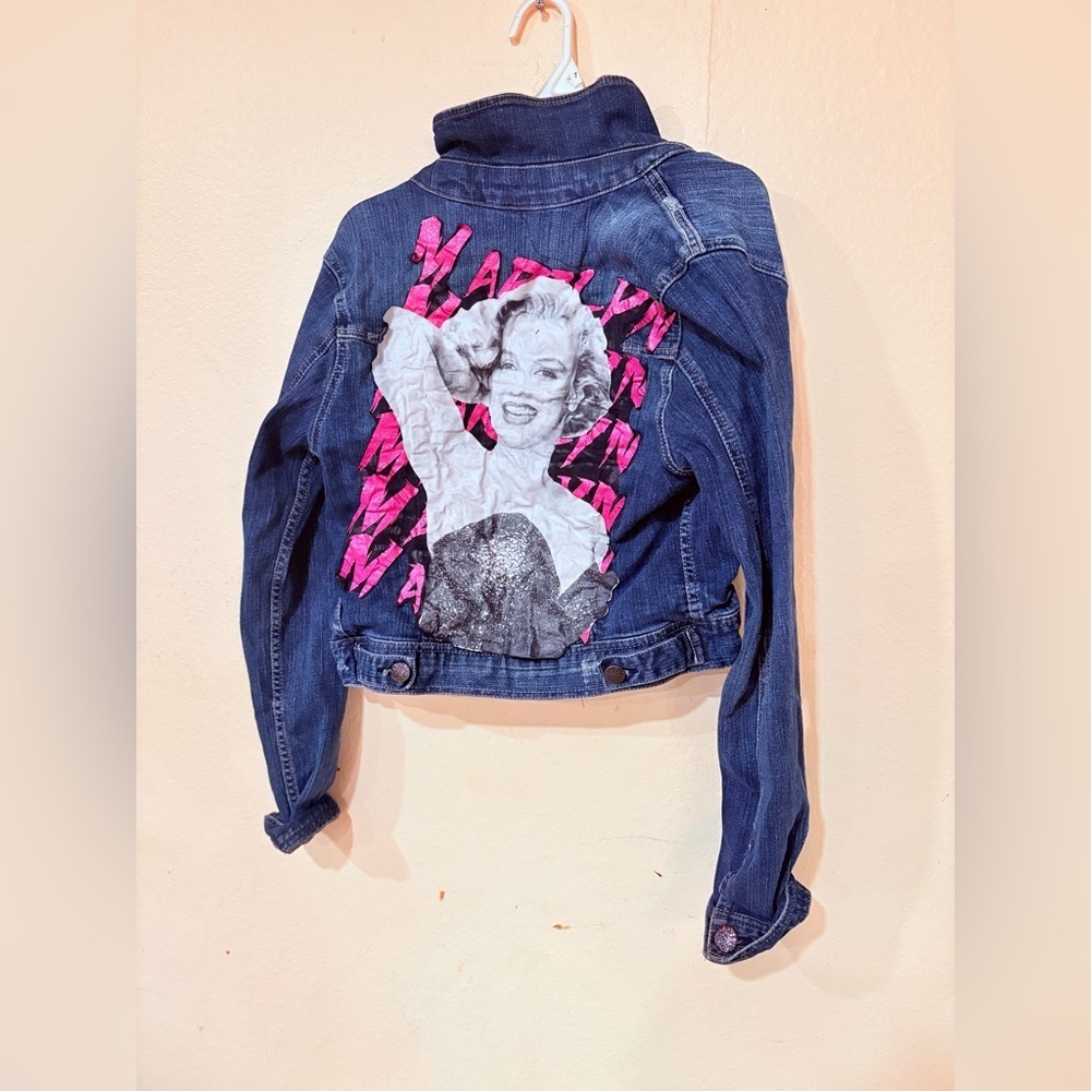Marilyn Monroe Denim Jacket with Graphic Print